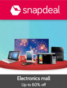 Electronics Sale by Snapdeal- Upto 60% OFF on Electronics + 20% Via Bank Cards