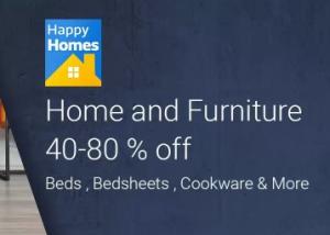 Top 10 Deals at Flat 40-80% Off From Rs. 99 + FREE Shipping {Happy Homes Sale}