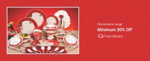 Dinnerware Range At Upto 75% Off + Free Shipping