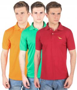 PRO Lapes Men's Polo T-Shirt Set of 3 At 69% Off