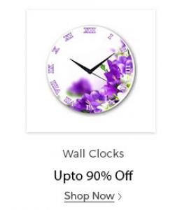 Upto 90% off on Wall Clocks starting from Rs. 199/-