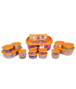 Princeware Plastic Containers Set Of 18 Pieces Orange 43% Off