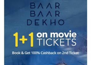 1+1 on Baar Baar Dekho Movie Tickets