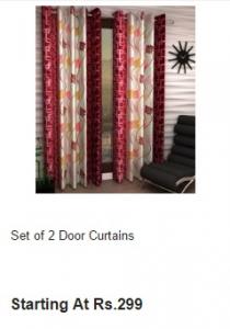 Set of 2 curtains starting from 299/-