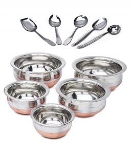 Kitchen Krafts Combo Stainless Steel 5 Handis & 5 Serving Spoons 60% off