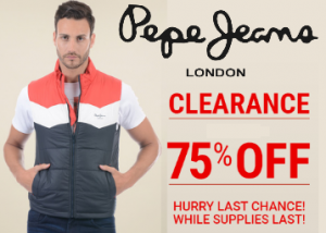 Pepe Jeans Jackets at Flat 70% Off From Rs. 899 + FREE Shipping