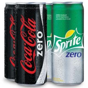 Coca-Cola Zero and Sprite Zero 300ml Can Combo (Pack of 4)