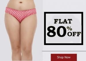 The Crazy Panty Sale at Flat 80% Off + Extra 20% Cashback