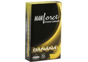 Manforce Intense Banana Flavour Condoms Pack of 10 Banana