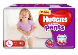 40% Off - Huggies Pants Large Size Diapers - L (48 Pieces) at Rs. 419