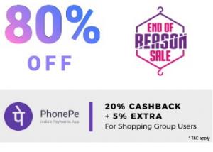 Great Discount:- FLAT 80% OFF on Everything + 20% Cashback - 10% Via CITI Bank Cards + More