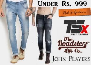Under Rs. 999:- Top Brand Jeans, starts at Rs. 569 + Flipkart Assured