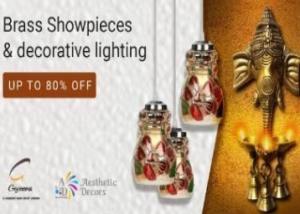 Get Upto 80% OFF Beautiful Showpieces & Decorative Lighting + Extra 25% Cashback