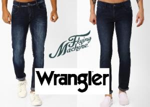 STEAL : Flying Machine,Wrangler Jeans Flat 40-50% Off + Extra Rs. 500 Off + FREE Shipping
