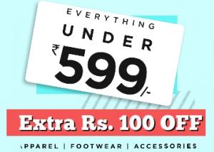 Loot Deal:- Buy Everything Under Rs. 599 + Extra Rs. 100 OFF + 10% Cashback