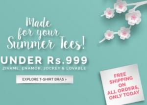 TODAY ONLY : Summer Tees For Women's at Under Rs. 999 + FREE SHIPPING