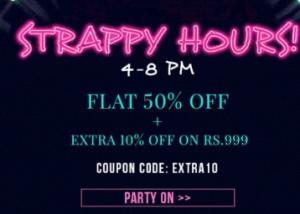 Strappy Hours Sale : Get Flat 50% Off + Extra 10% Off On Women's Lingeries