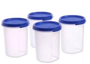 Tupperware Storage Container (Pack of 4, Blue, Clear) at Rs.459