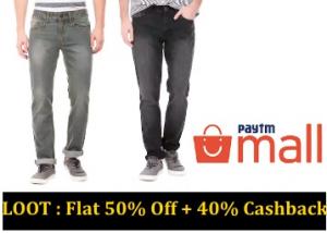 LOOT Lo : Newport Jeans Flat 50% Off + 40% Cashback From Just Rs. 300