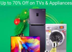 Year End Sale:- Up to 70% Off on TV & Appliances + Rs. 1500 Via SBI Cards