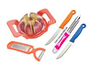 Useful Combo:- Cutter + 2 in 1 & Peelar + Set of 2 Knife + Grater at Just Rs. 125