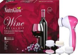 Flat 81% Off: Nutriglow Wine Facial Kit 5 in 1 Face Massager Free (Set of 2)
