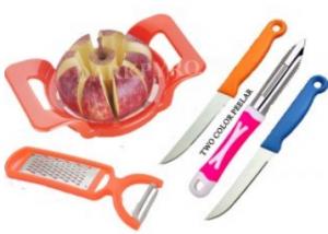 Apple Cutter+ 2 in 1 Grater and Peelar+ Set of 2 Knife + Peelar at Just Rs. 99 + Free Shipping