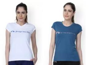 Women's Active V Neck Tshirt at Rs. 74 + 7% dealCorner Cashback