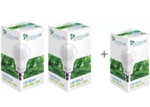 Buy 2 Get 1 Free Syska LED Bulb @ Rs.359 + 6% dealCorner Cashback