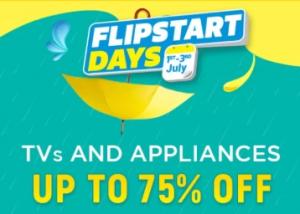 Flipstart Days TV & Appliances Up to 75% Off + 3% dealCorner Cashback