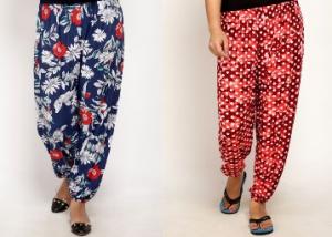 Any 2 LUCKY CHARM Women Printed Harem Pants @ Rs.141 + Free Shipping