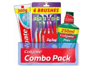 Colgate Combo 6 Brushes, Mouthwash, Toothpaste At Just Rs.199 + dealCorner Cashback