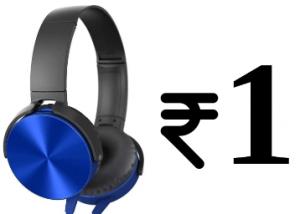 Buy Headphones At Just Rs. 1 + Extra Rs. 120 dealCorner Cashback