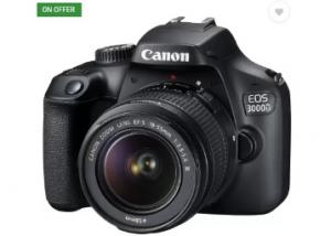 Canon EOS 3000D DSLR Camera @ Rs.16249 + 2% dealCorner Cashback