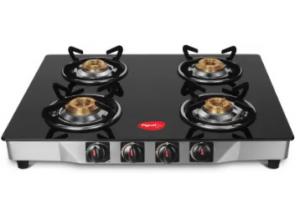 Big Discount: Pigeon Ultra Glass Gas Stove (4 Burners) at Rs. 2472
