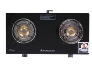 Wonderchef 2 Burner Glass Gas Stove at Rs. 1399 + 7% dealCorner Cashback