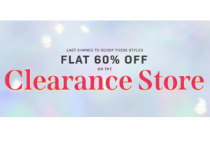 Clearance Store : Flat 60% Off On Latest Collection + Extra Rs.160 Cashback