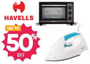 Havells Appliances Up To 50% Off + Extra Rs. 750 dealCorner Cashback !!