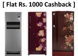 Min. Rs. 4000 off on Refrigerator + Extra Rs. 1000 dealCorner Cashback