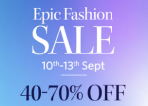 Myntra Epic Fashion Sale: Buy 1 Get 3 FREE + Extra 10% Bank Discount