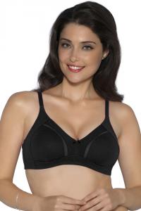 Amante High Coverage Non Padded Non Wire Bra Black