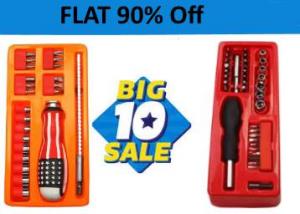 Loot Deal - Flat 90% Off+ Extra 30% Cashback On Screwdrivers Starting From Rs. 149