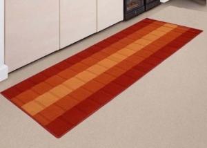 Status Orange Nylon Striped & Checkered Rectangular Runner at Flat 81% Off