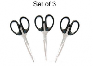 Set of 3 Stainless Scissors at Just Rs. 62 + FREE Shipping