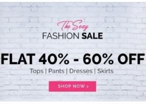 The Sexy Fashion Sale : Get Flat 40%-60% Off On Tops, Pants, dresses & Skirts