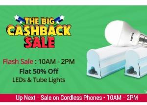 4 Hour Flash Sale : Flat 50% Off On LED & Tube Lights From Rs. 175