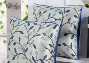 Stybuzz Blue & White Embroidered Cushion Cover at Just Rs. 79 + FREE Shipping