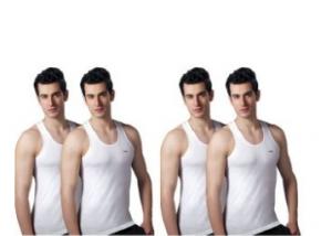 AMUL Sleeveless Cotton White Vests - Pack of 4 at Just Rs. 199
