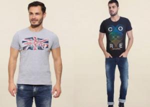 Jack&Jones , Pepe Jeans T-shirts Minimum 50-70% Off Starting From Rs. 449