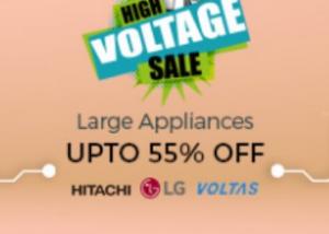High Voltage Sale : Get Upto 55% Off On Large Appliances (HITACHI, LG, VOLTAS)